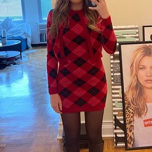 Knit dress and cardigan set